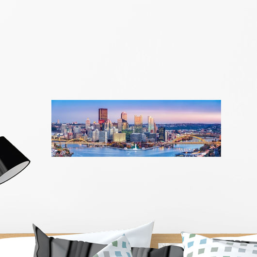 Pittsburgh Pennsylvania Skyline Dusk Wall Decal