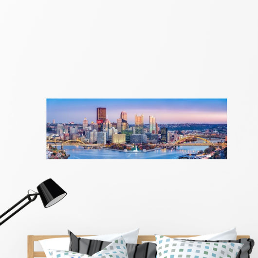 Pittsburgh Pennsylvania Skyline Dusk Wall Decal