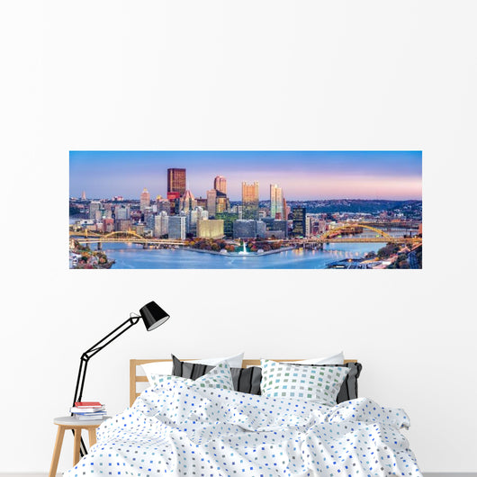 Pittsburgh Pennsylvania Skyline Dusk Wall Decal