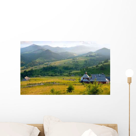 Mountains Village Wall Decal