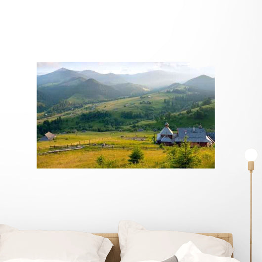 Mountains Village Wall Decal