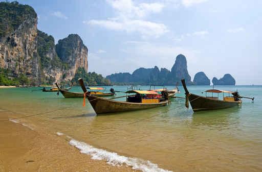 Longtail Boats Railay Beach Wall Decal