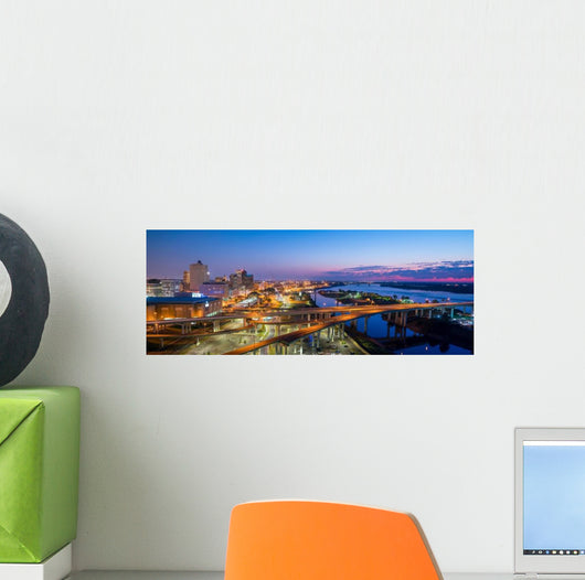 Aerial Downtown Memphis Panorama Wall Decal