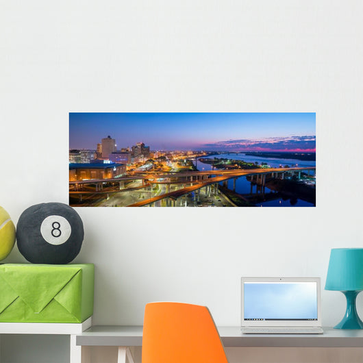 Aerial Downtown Memphis Panorama Wall Decal