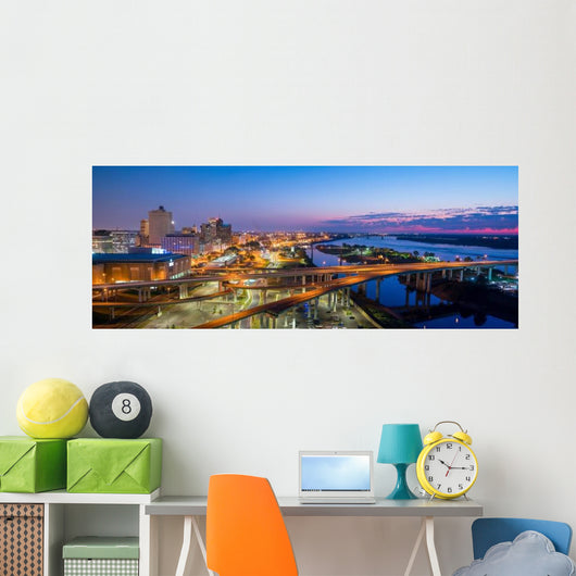 Aerial Downtown Memphis Panorama Wall Decal