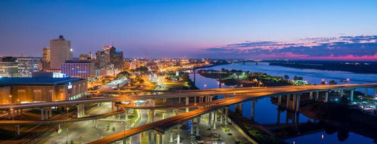 Aerial Downtown Memphis Panorama Wall Decal