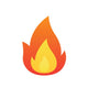 Fire Flame Vector Wall Decal