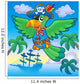 Flying Pirate Parrot With Boat Wall Mural