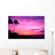 Hawaii Sunset With Palm Trees Wall Mural