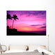 Hawaii Sunset With Palm Trees Wall Mural