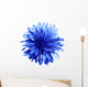 Shaggy Blue Dahlia Flower Wall Decal
