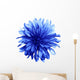 Shaggy Blue Dahlia Flower Wall Decal