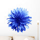 Shaggy Blue Dahlia Flower Wall Decal