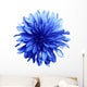 Shaggy Blue Dahlia Flower Wall Decal