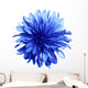 Shaggy Blue Dahlia Flower Wall Decal