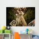 Vintage Female Magician Throwing Playing Cards Wall Mural