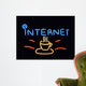 Neon Sign Internet Cafe Wall Mural