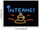 Neon Sign Internet Cafe Wall Mural