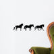 Silhouette of Horses Standing Trotting and Galloping Wall Decal