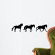 Silhouette of Horses Standing Trotting and Galloping Wall Decal