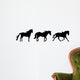 Silhouette of Horses Standing Trotting and Galloping Wall Decal