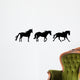 Silhouette of Horses Standing Trotting and Galloping Wall Decal