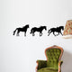 Silhouette of Horses Standing Trotting and Galloping Wall Decal