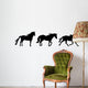 Silhouette of Horses Standing Trotting and Galloping Wall Decal