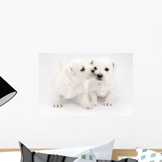 Kissing Puppies Wall Decal