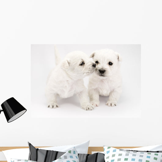 Kissing Puppies Wall Decal