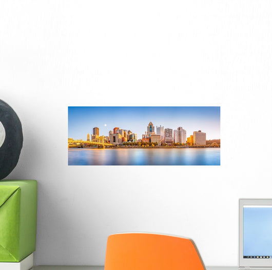 Long Exposure Pittsburgh Downtown Wall Decal