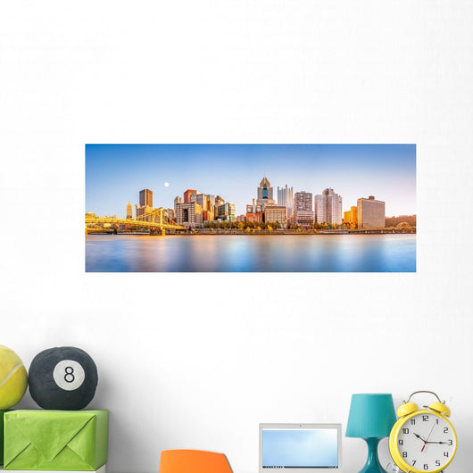 Long Exposure Pittsburgh Downtown Wall Decal