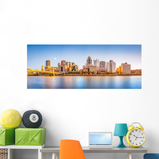 Long Exposure Pittsburgh Downtown Wall Decal