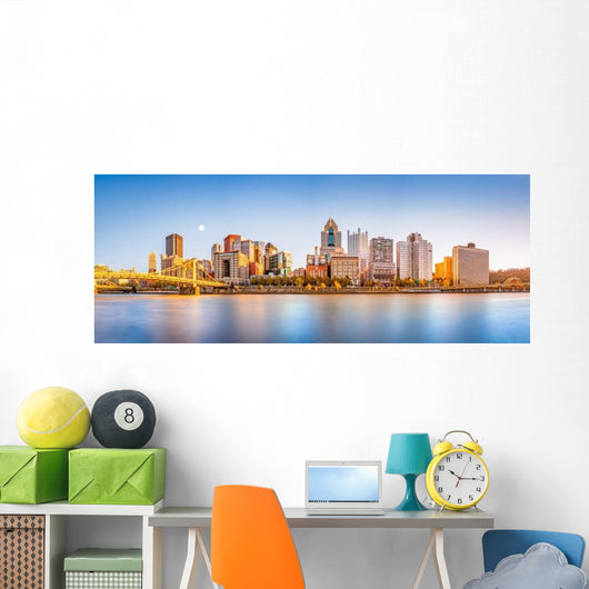 Long Exposure Pittsburgh Downtown Wall Decal