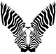 coppia zebre Wall Decal