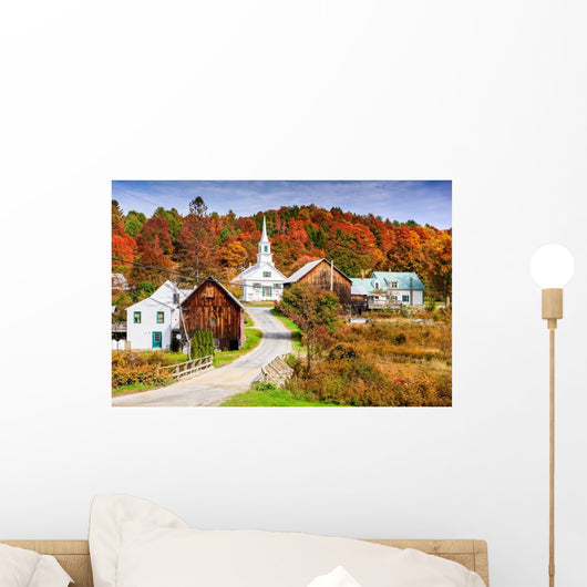 Rural Vermont USA Autumn Wall Decal