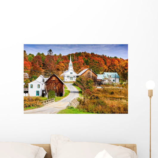 Rural Vermont USA Autumn Wall Decal