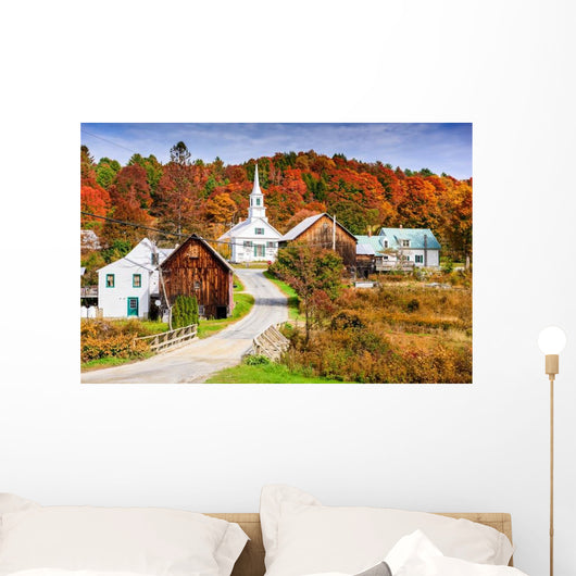 Rural Vermont USA Autumn Wall Decal