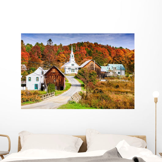 Rural Vermont USA Autumn Wall Decal