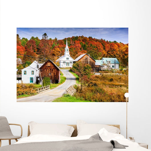 Rural Vermont USA Autumn Wall Decal
