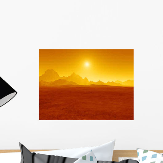 Red Desert Sunset Wall Decal
