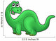 Cute cartoon dinosaur Wall Decal