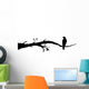 Bird Decals - Crow Sitting on a Branch Wall Decal