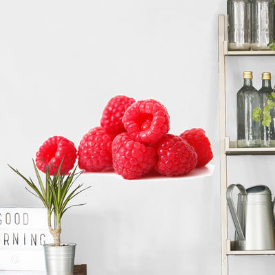 Raspberry Wall Decal shown on a wall