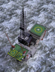 Oil Rig From Above Wall Mural