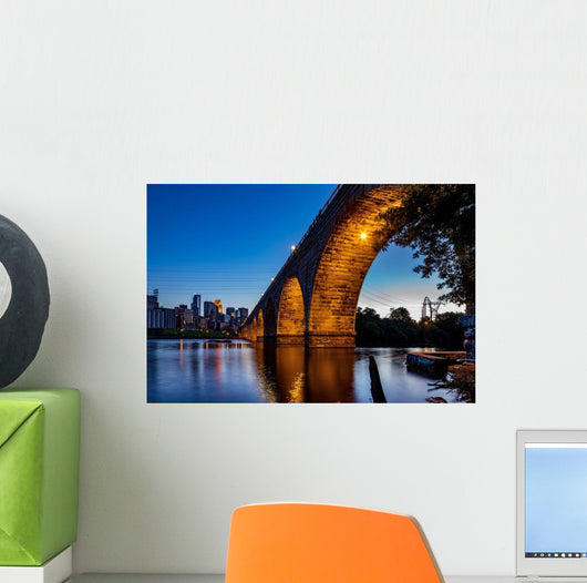 Beautiful Stone Arch Bridge Wall Decal