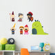 Adorable Cartoon Fantasy Wall Decal