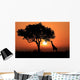Large South African Giraffe Silhouette Wall Decal
