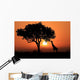 Large South African Giraffe Silhouette Wall Decal