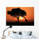 Large South African Giraffe Silhouette Wall Decal